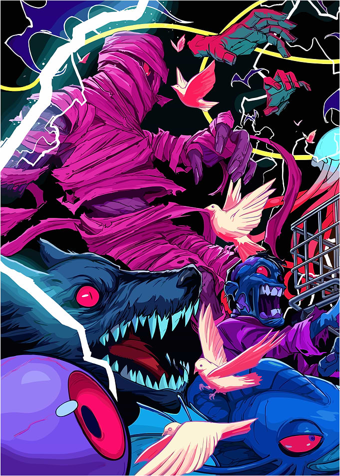 Monsters and Birds in a Chaotic Scene