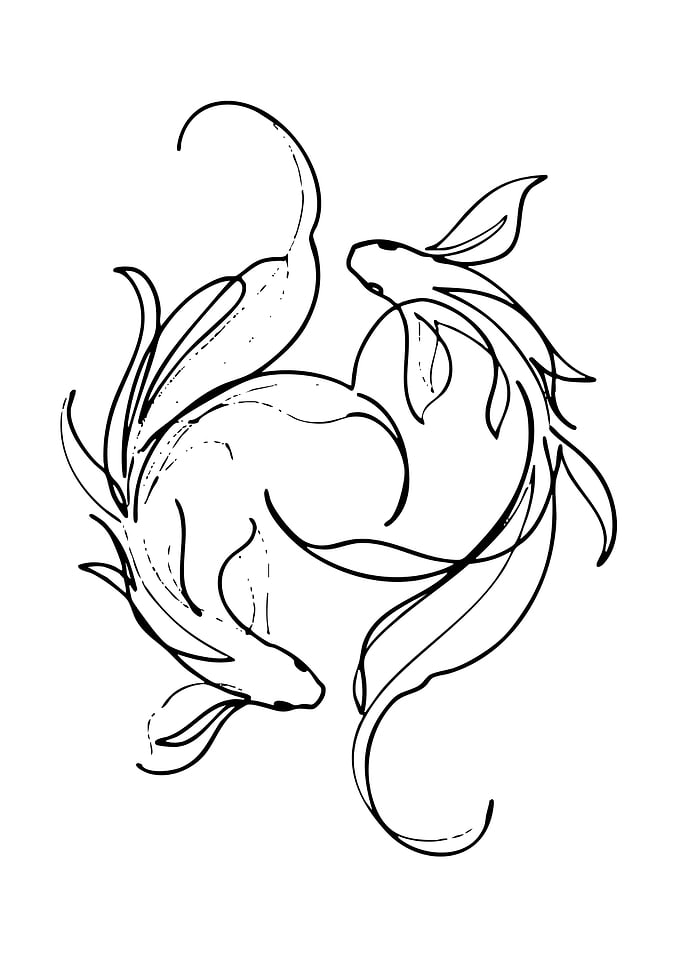 Yin Yang Koi Fish Tattoo Design