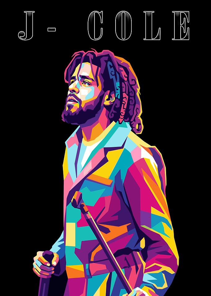 J. Cole Pop Art Portrait