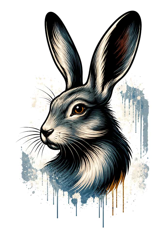 Stylized Rabbit Portrait