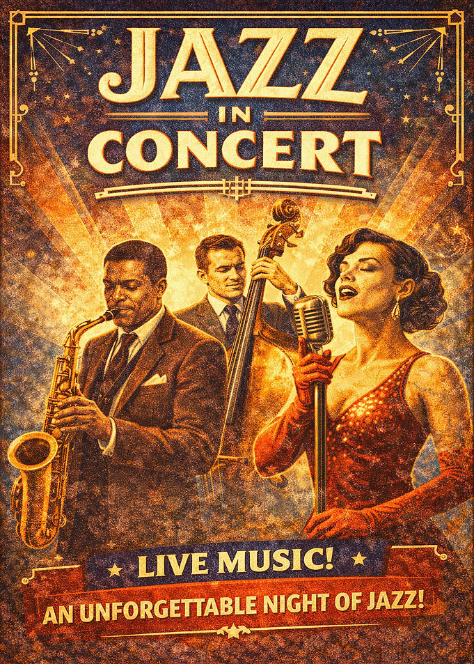 Jazz in Concert Vintage Poster