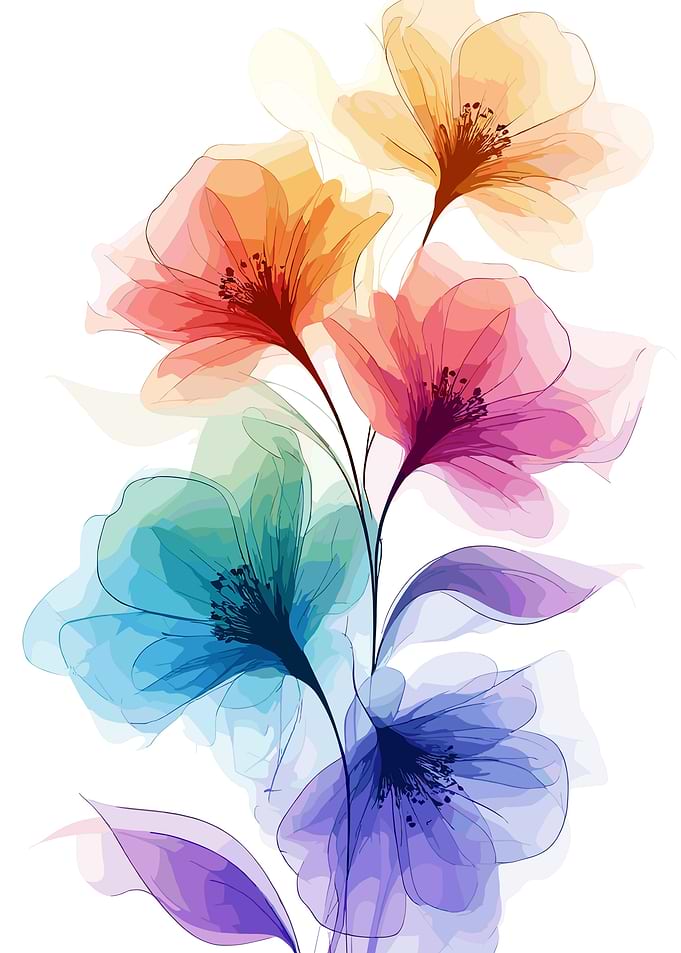 Watercolor Floral Arrangement