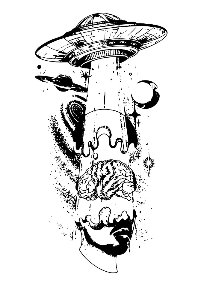 Alien abduction of a human brain