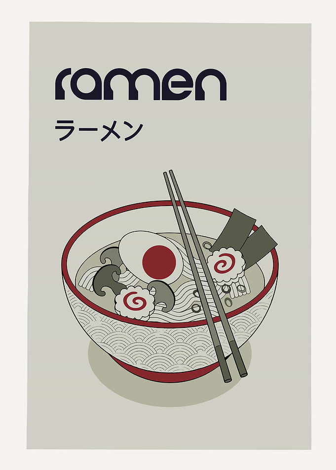 Ramen Bowl Illustration