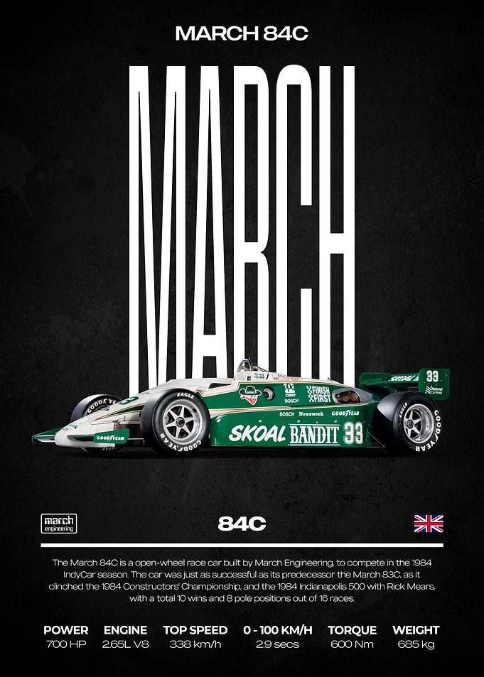March 84C IndyCar Poster