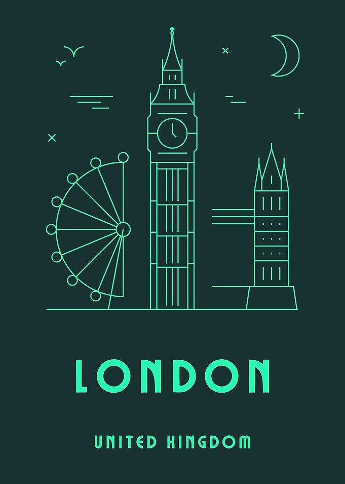 London Skyline Minimalist Poster