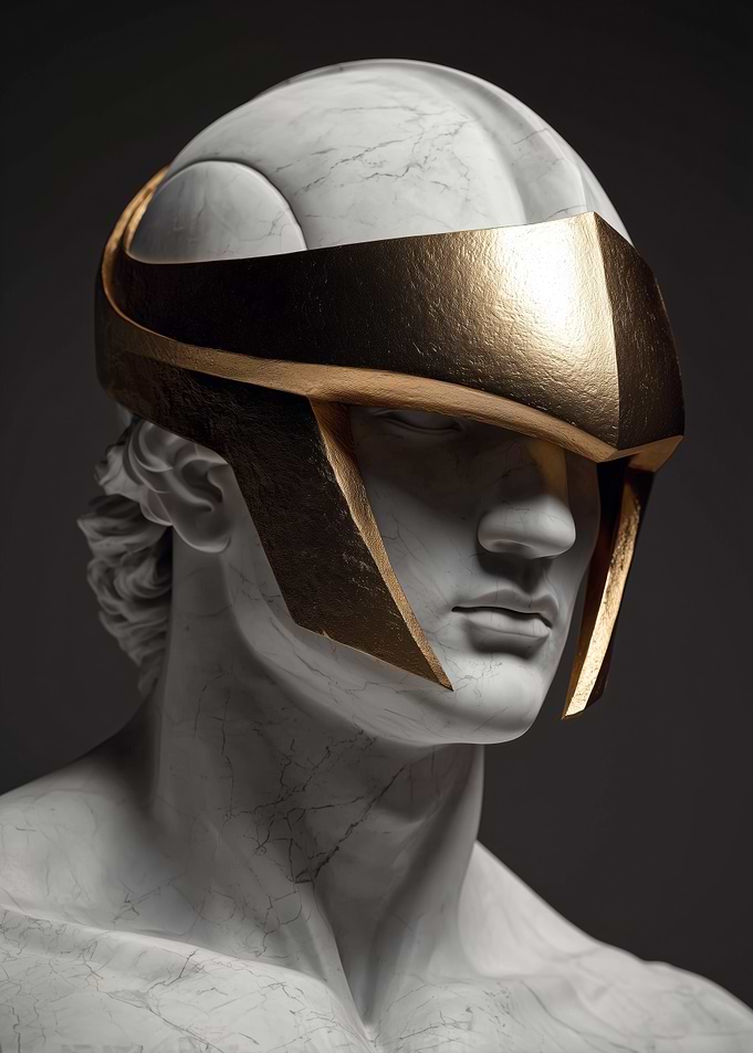 Neo Classical Vision – Marble & Gold Statement Art