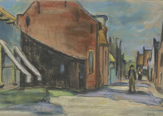 Street Scene with Figures and Buildings