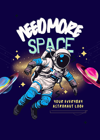 Astronaut in Space with Planets