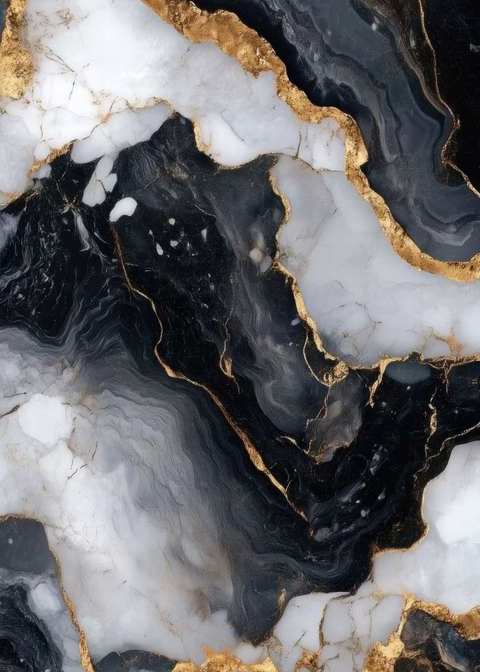 Abstract Marble with Gold Veins