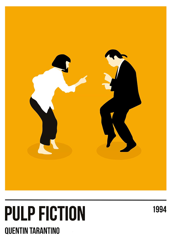 Pulp Fiction Dance Scene Minimalist Poster