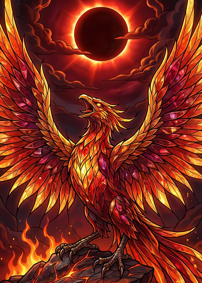Phoenix Rising During Solar Eclipse