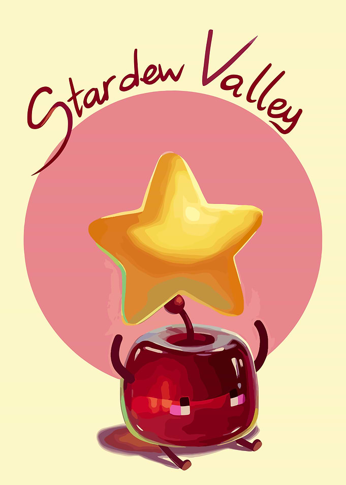 Stardew Valley Cherry Character with Star