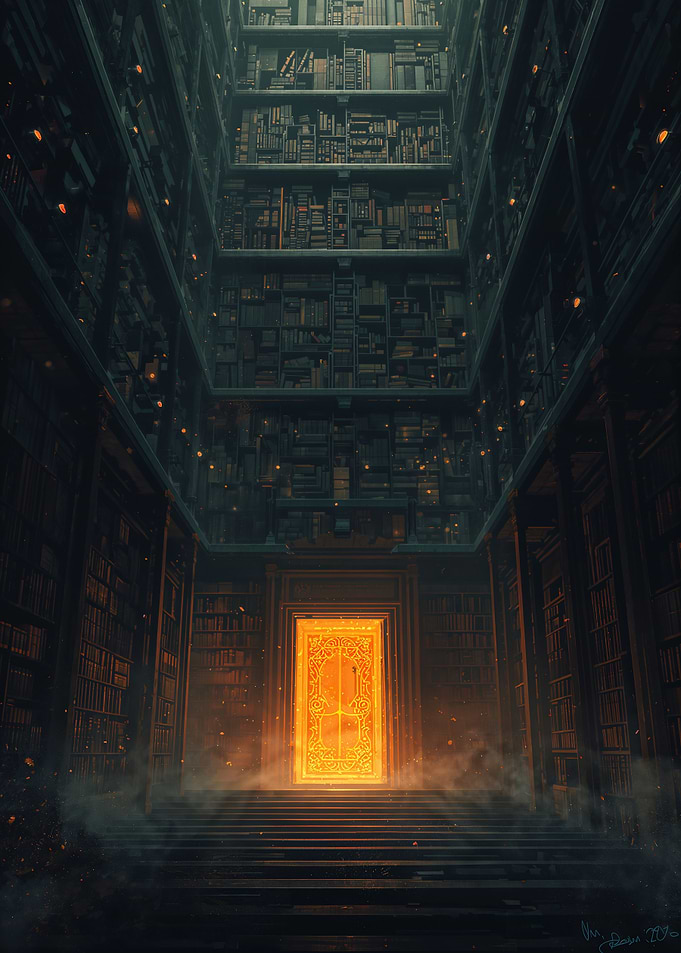 Enchanted Library Doorway
