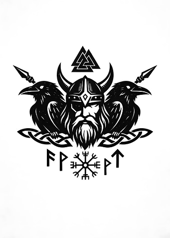 Simple Viking Warrior Art