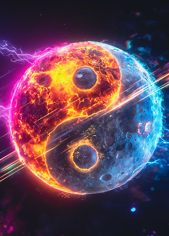Yin Yang Fire Ice Planet