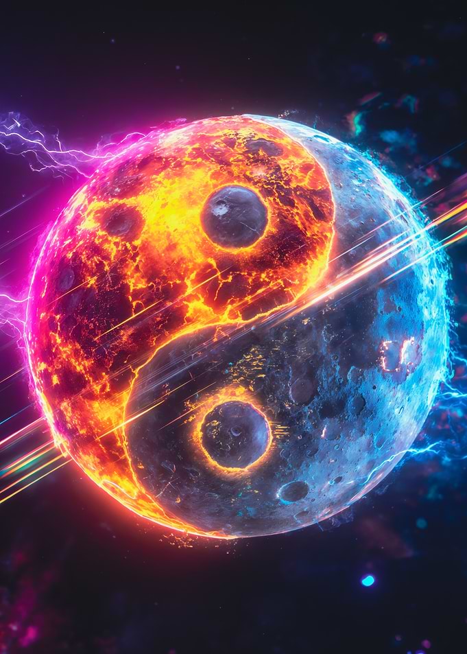 Yin Yang Fire Ice Planet