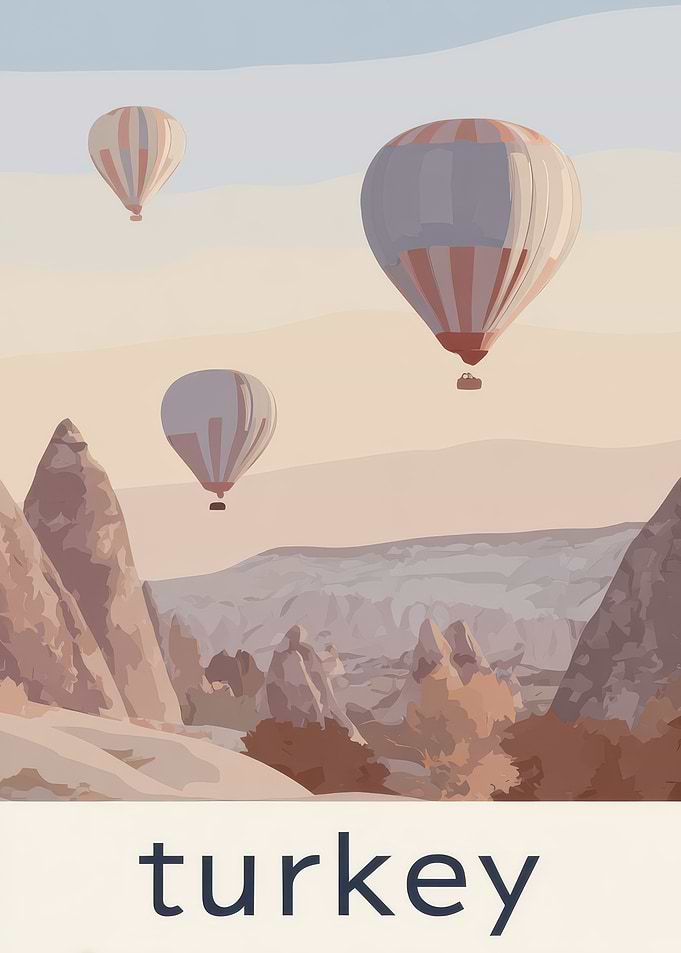 Hot Air Balloons Over Cappadocia