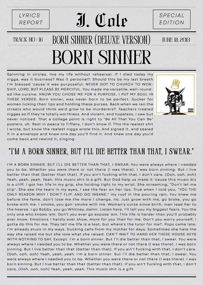 J. Cole Born Sinner