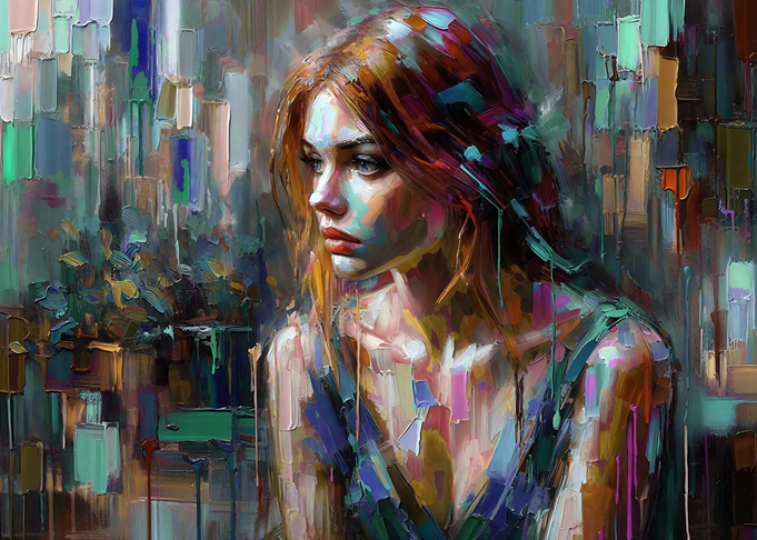 Impressionistic Portrait of a Woman