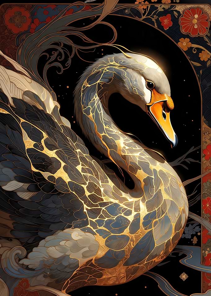 Kintsugi Swan