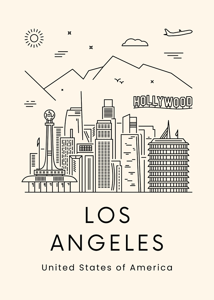 Los Angeles Skyline Minimalist Poster