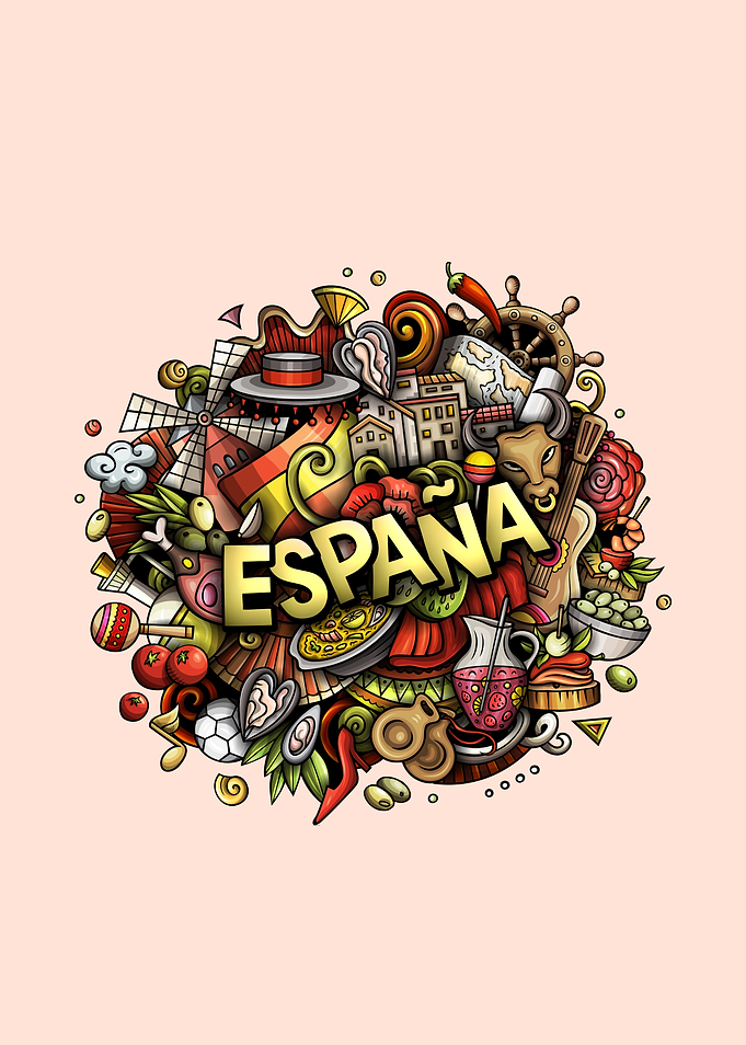 Doodle Art of Spanish Culture