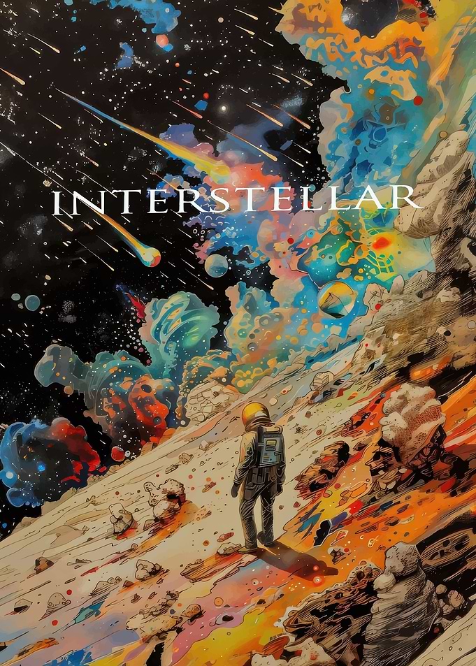 Interstellar Astronaut on Alien Planet