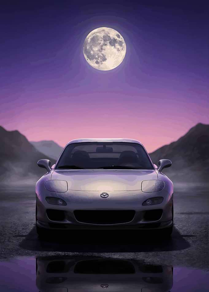 Midnight Mountain Legend Retro RX7 Car