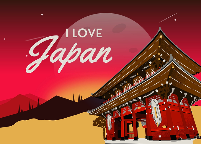 I Love Japan Travel Poster