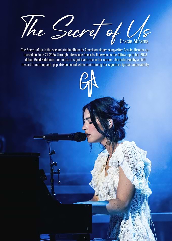 Gracie Abrams performing at a piano