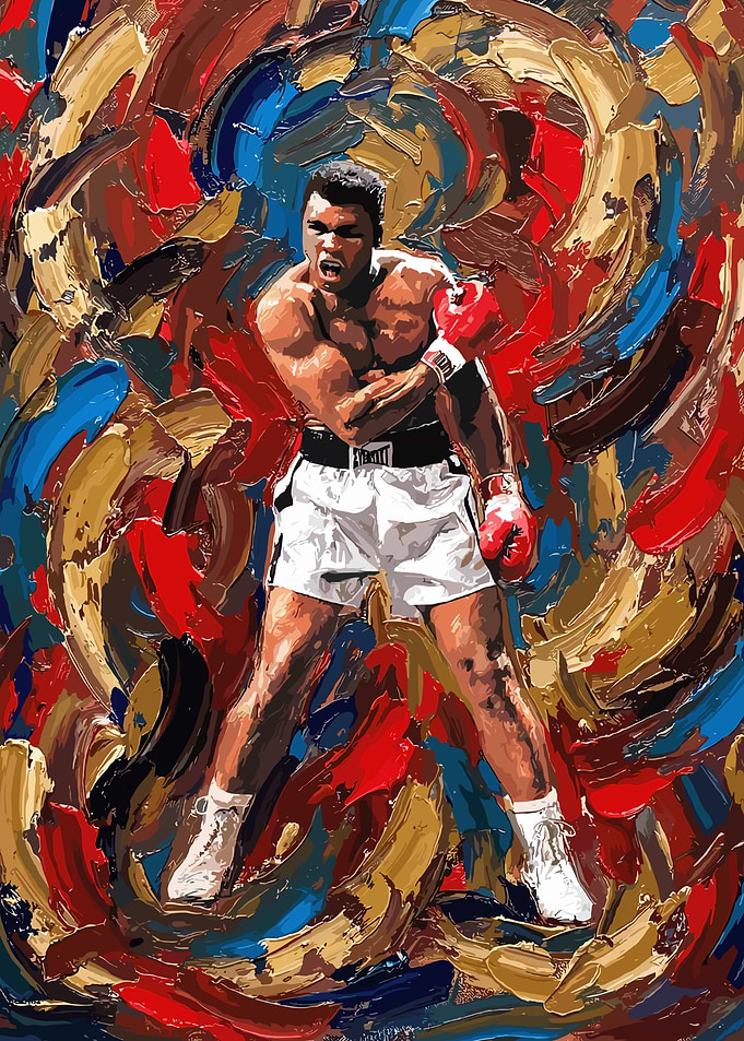 Muhammad Ali Boxing Painting