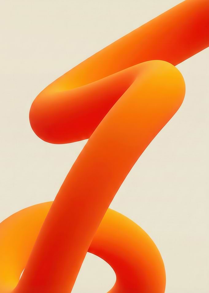 Abstract Orange Swirl