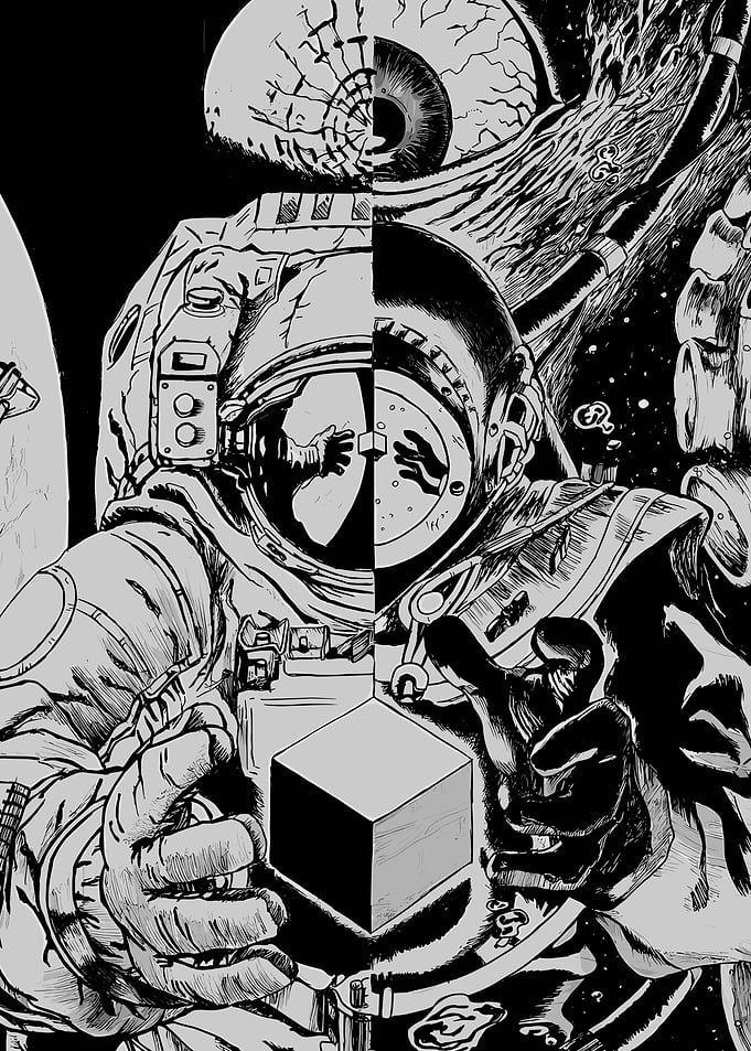Astronaut and Cosmic Eye