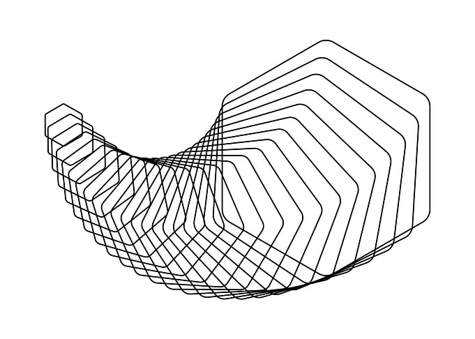 Abstract Hexagonal Swirl