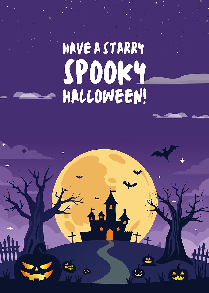 Spooky Halloween Castle Scene