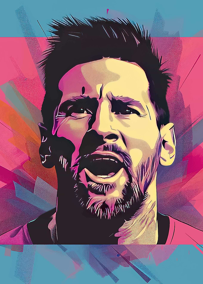 Lionel Messi Pop Art Portrait