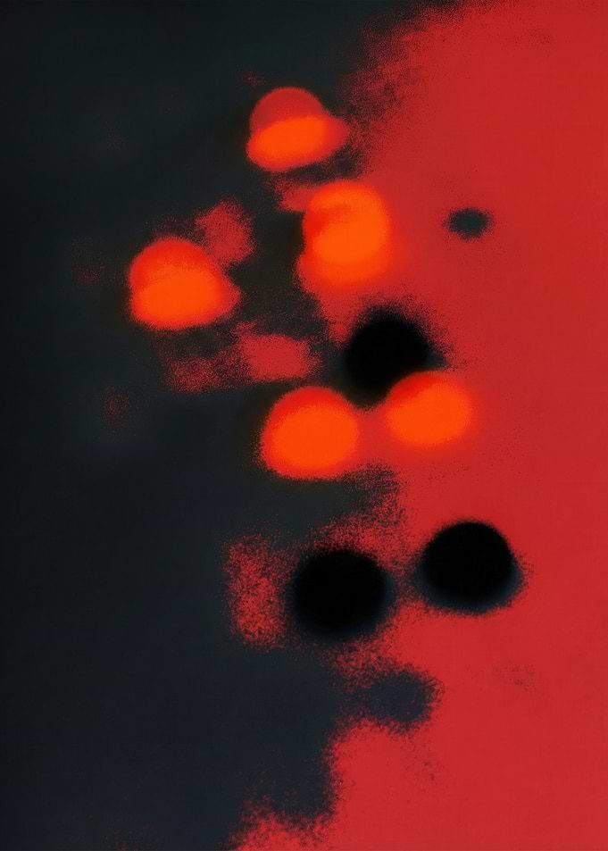 Abstract Red and Black Bokeh
