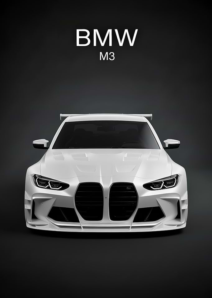 sport white BMW M3 g80 Front View
