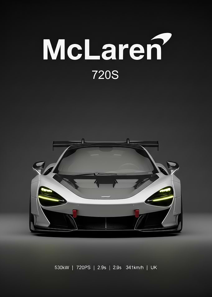 race car McLaren 720S Supercar
