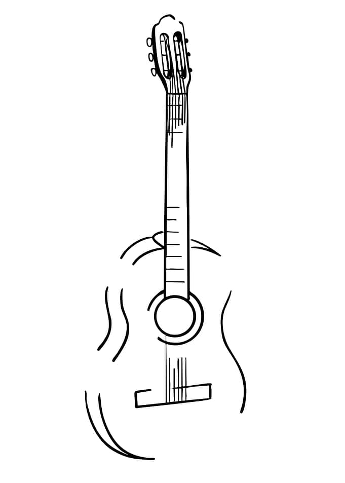 Minimalist Guitar Illustration