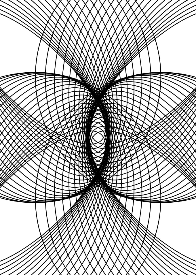Geometric Abstract Black and White Pattern