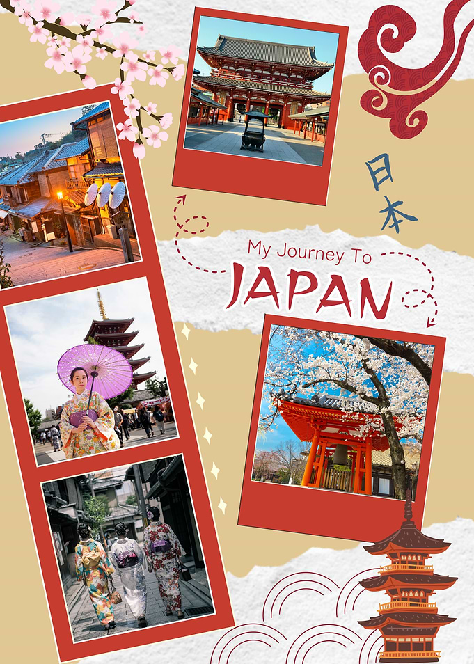 My Journey to Japan Collage