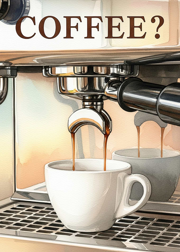 Espresso Machine Brewing Coffee