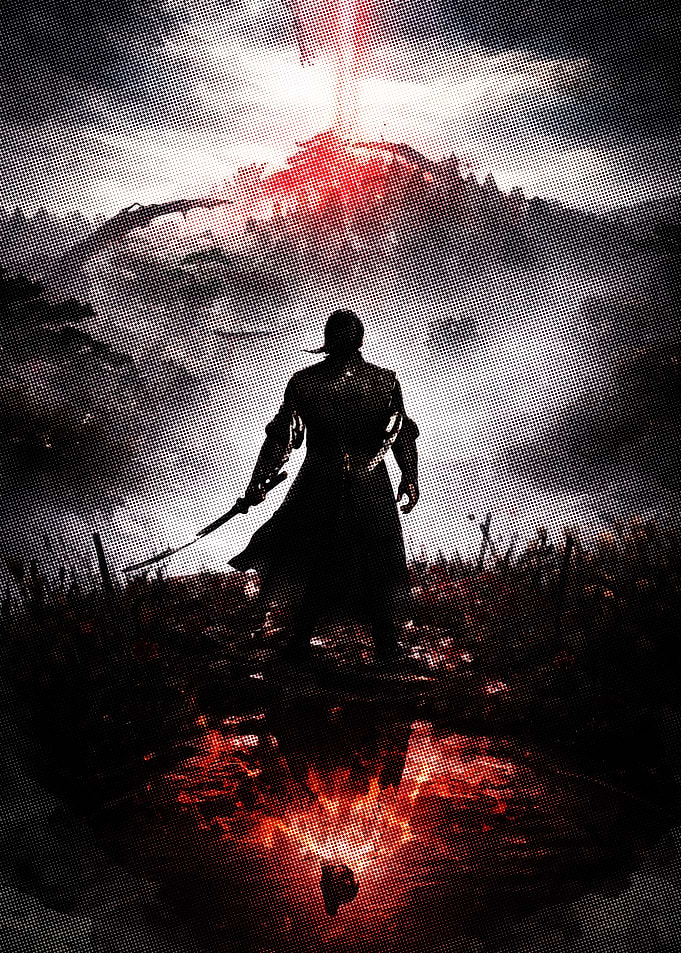 Warrior Facing Red Beam