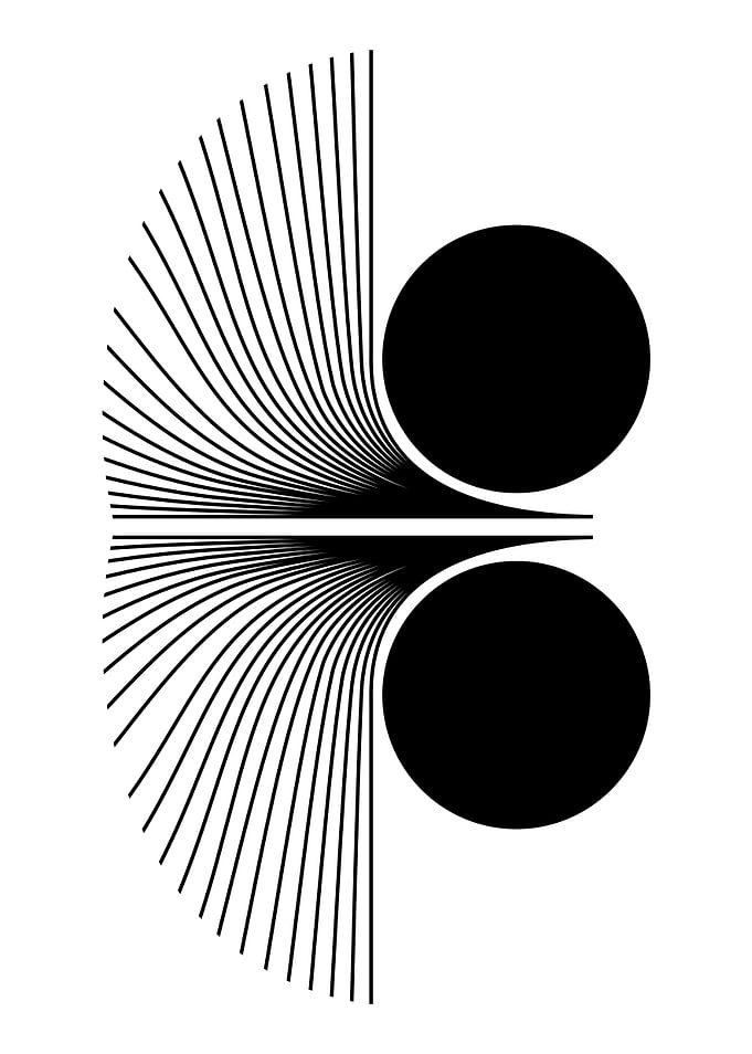 Abstract Black and White Geometric Design