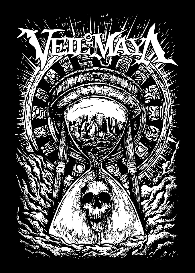 Veil of Maya Skull Hourglass Cityscape