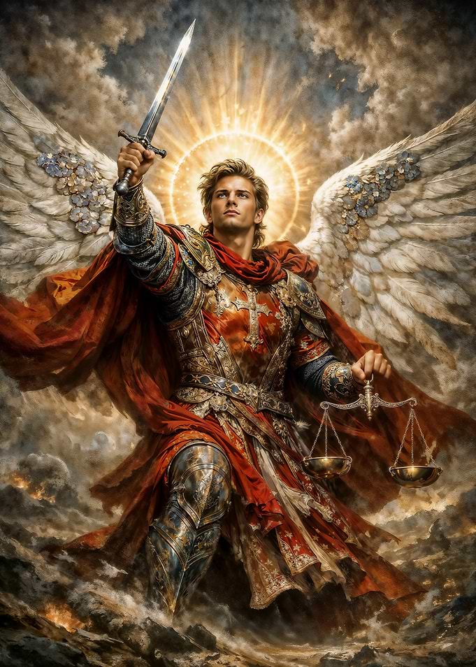 Archangel Michael with Sword and Scales