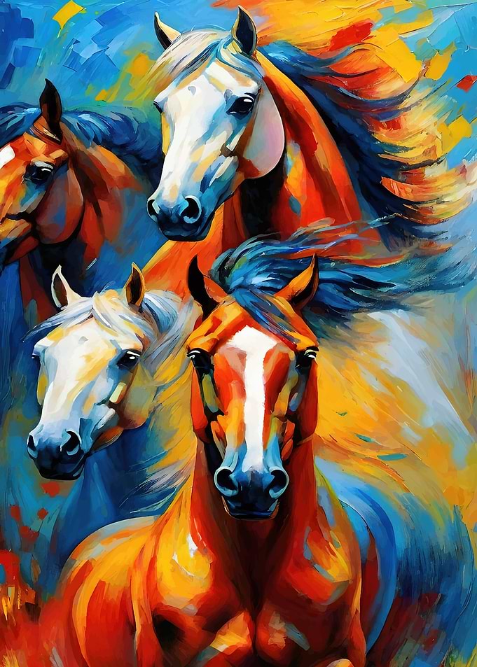 Vibrant Horse Painting