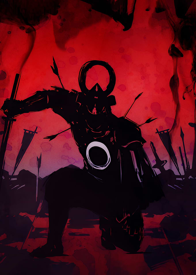 Samurai Warrior with Arrows